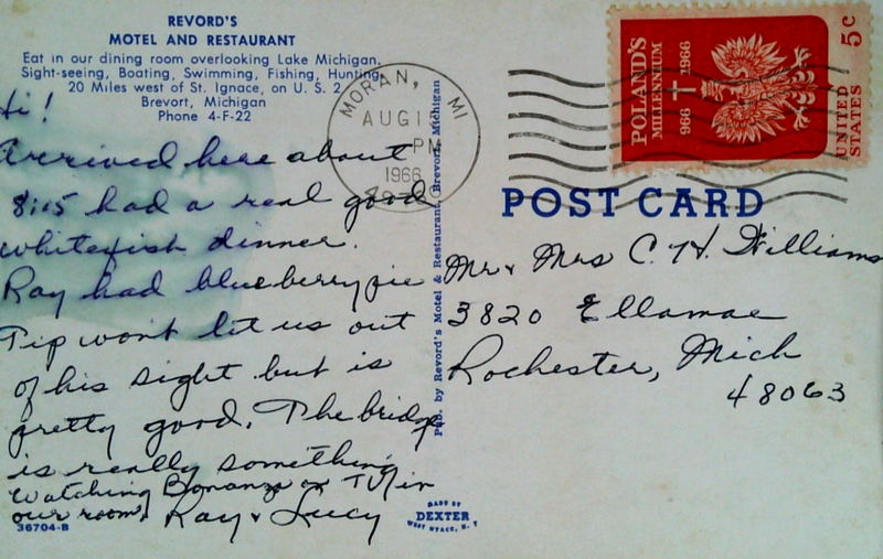 Revords Motel and Restaurant (Dune Shores Resort) - Old Postcard (newer photo)
